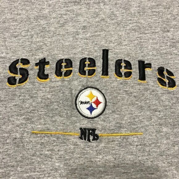 Pittsburgh Steelers gray embroidered NFL shirt XL‎ - Picture 2 of 3